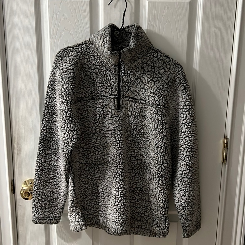 XS white Boxercraft fuzzy jacket